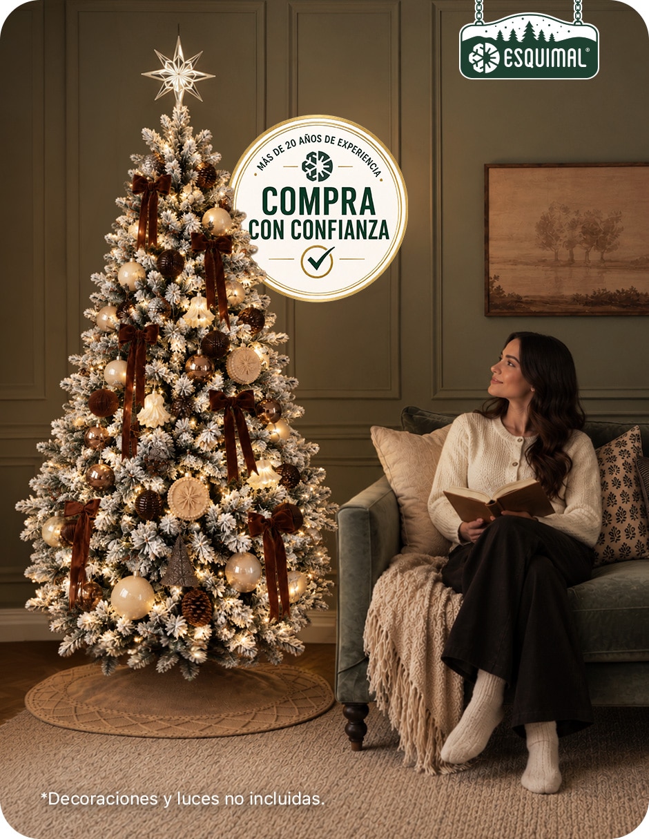 Árbol de navidad clásico escarchado con Nieve de pvc 5