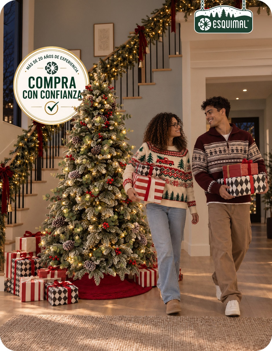 Árbol de navidad con fleco de ramas mixtas + accesorios decorativos de pvc 6