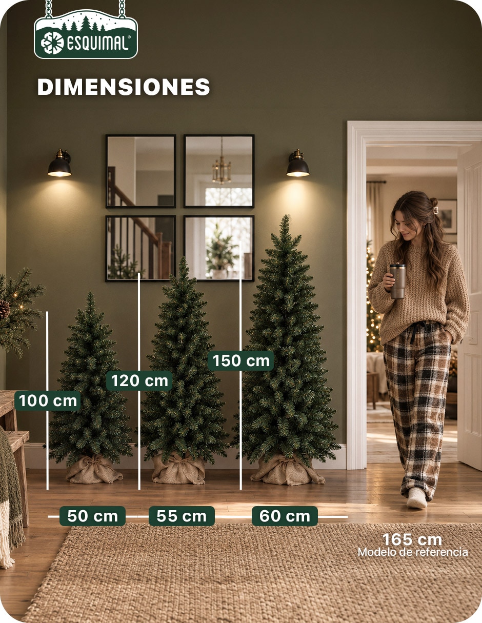 Árbol de navidad Set Arboles clásicos decorativos de pvc 6