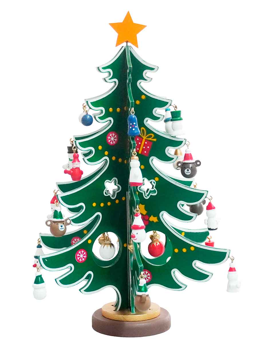 Figura de tela de Árbol Navidad de MDF Figura de tela de Árbol Navidad de MDF