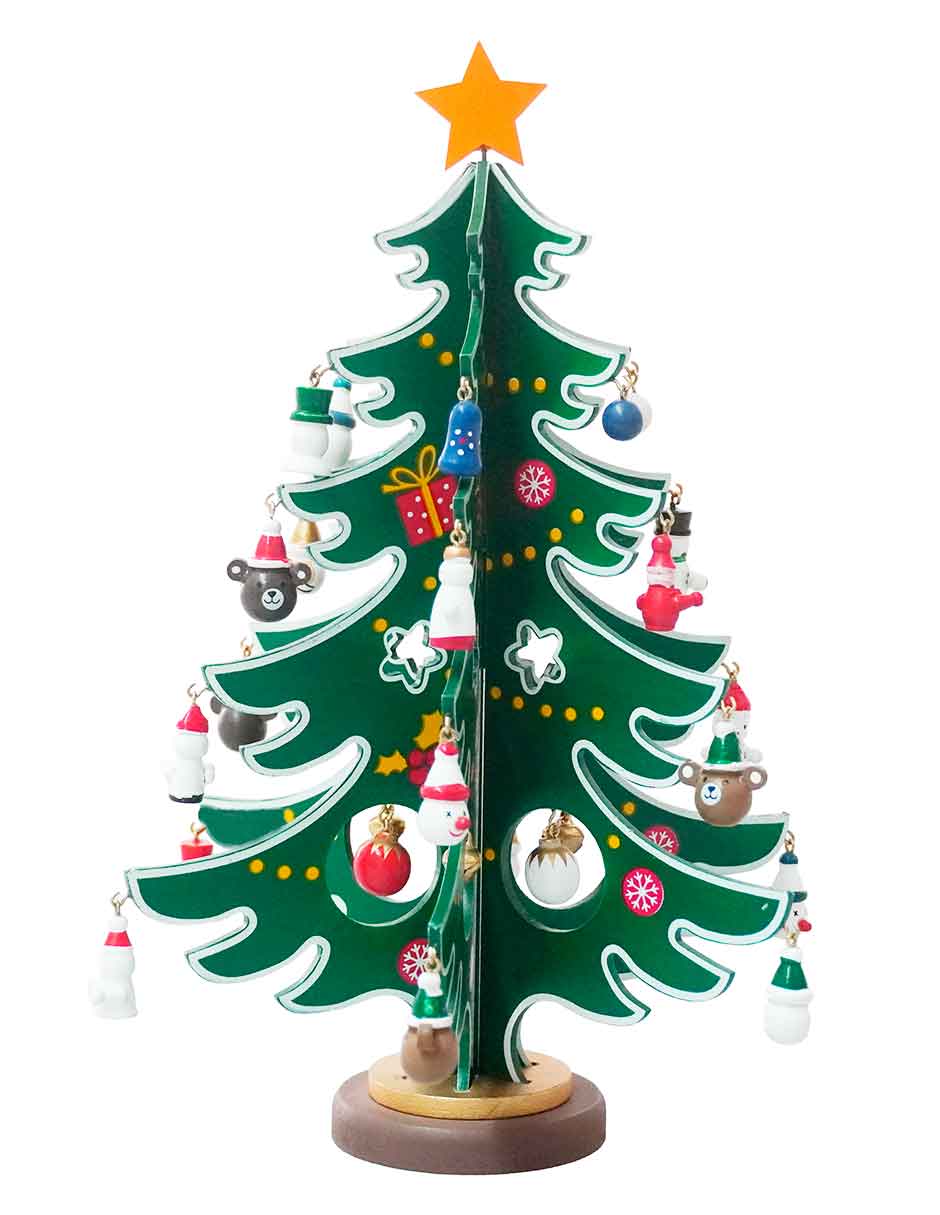 Figura de tela de Árbol Navidad de MDF 2