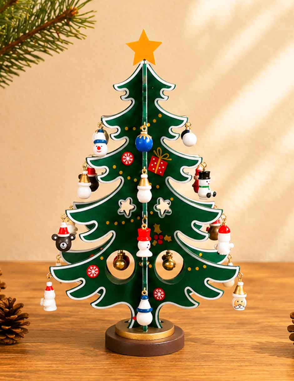 Figura de tela de Árbol Navidad de MDF 3