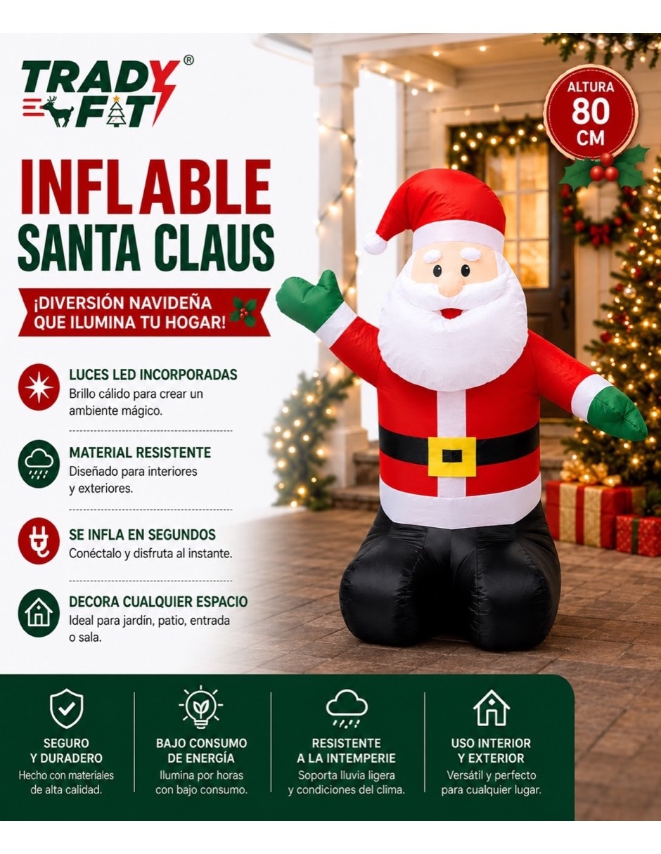Inflable decorativo forma de Santa Claus 2