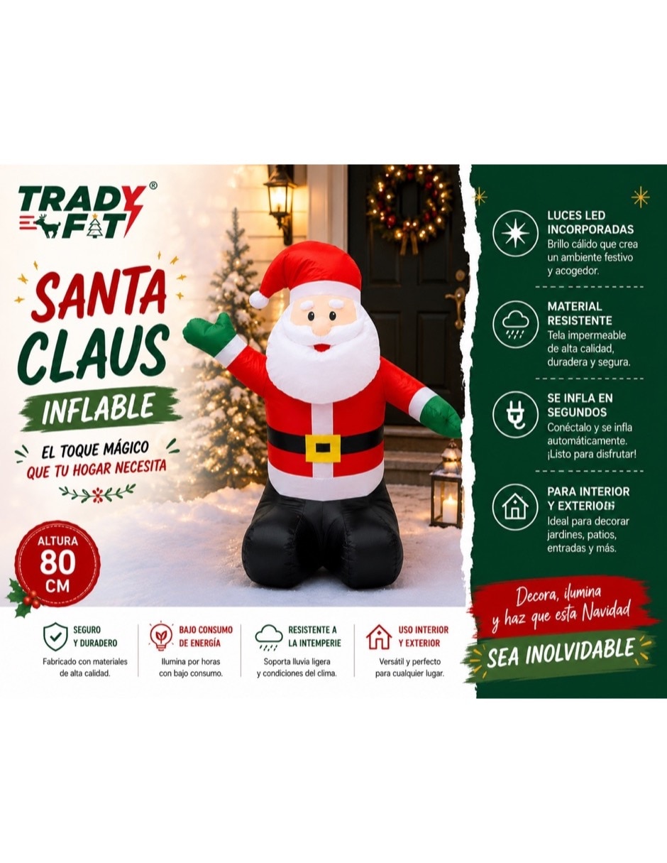 Inflable decorativo forma de Santa Claus 3