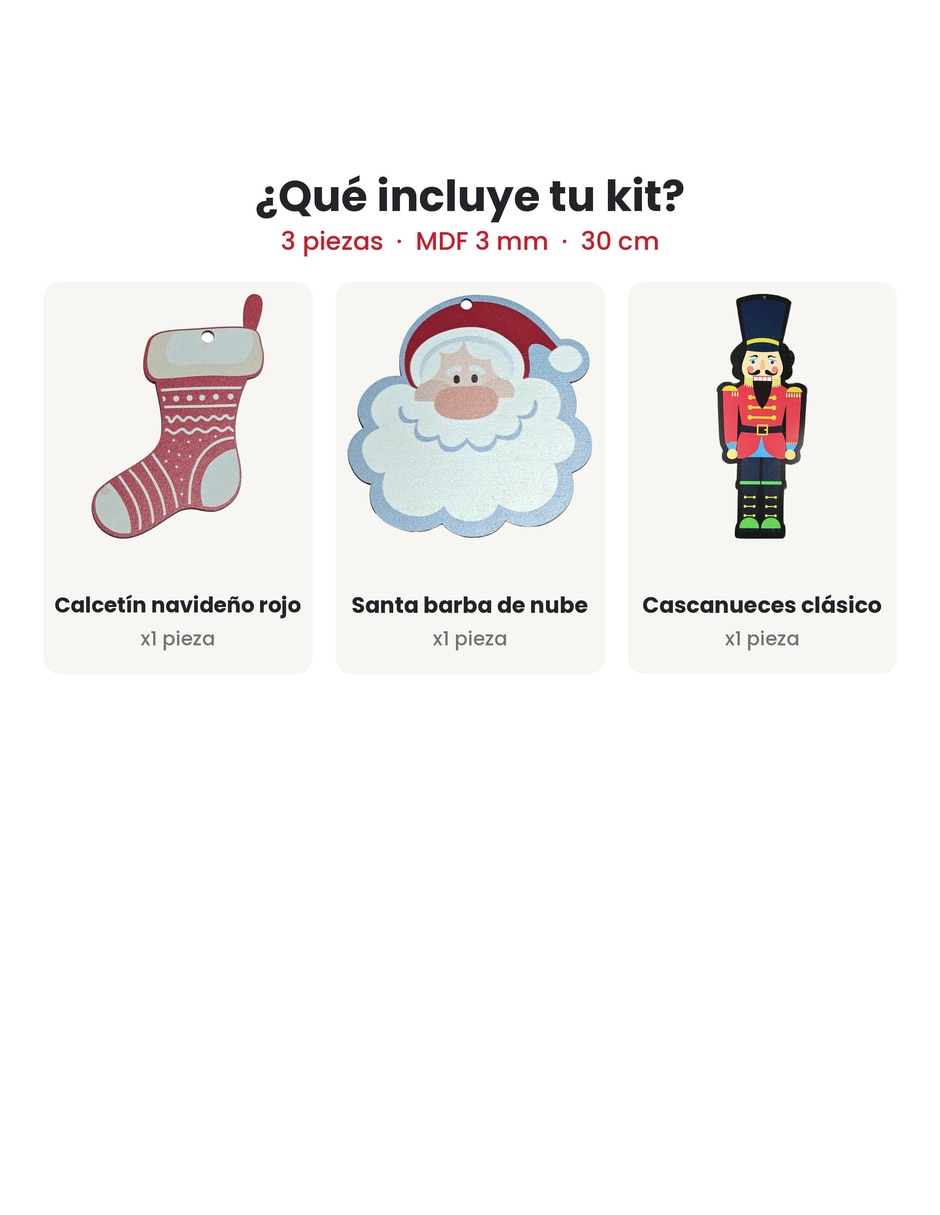 Kit de adornos navideños BOXIS de 3 piezas 3