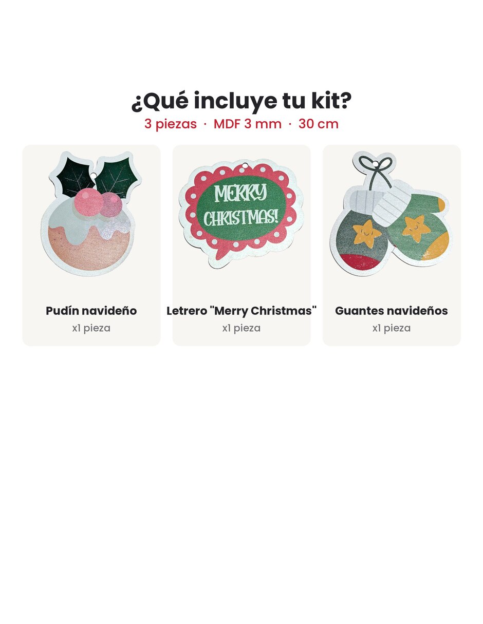 Kit de adornos navideños BOXIS de 3 piezas 5