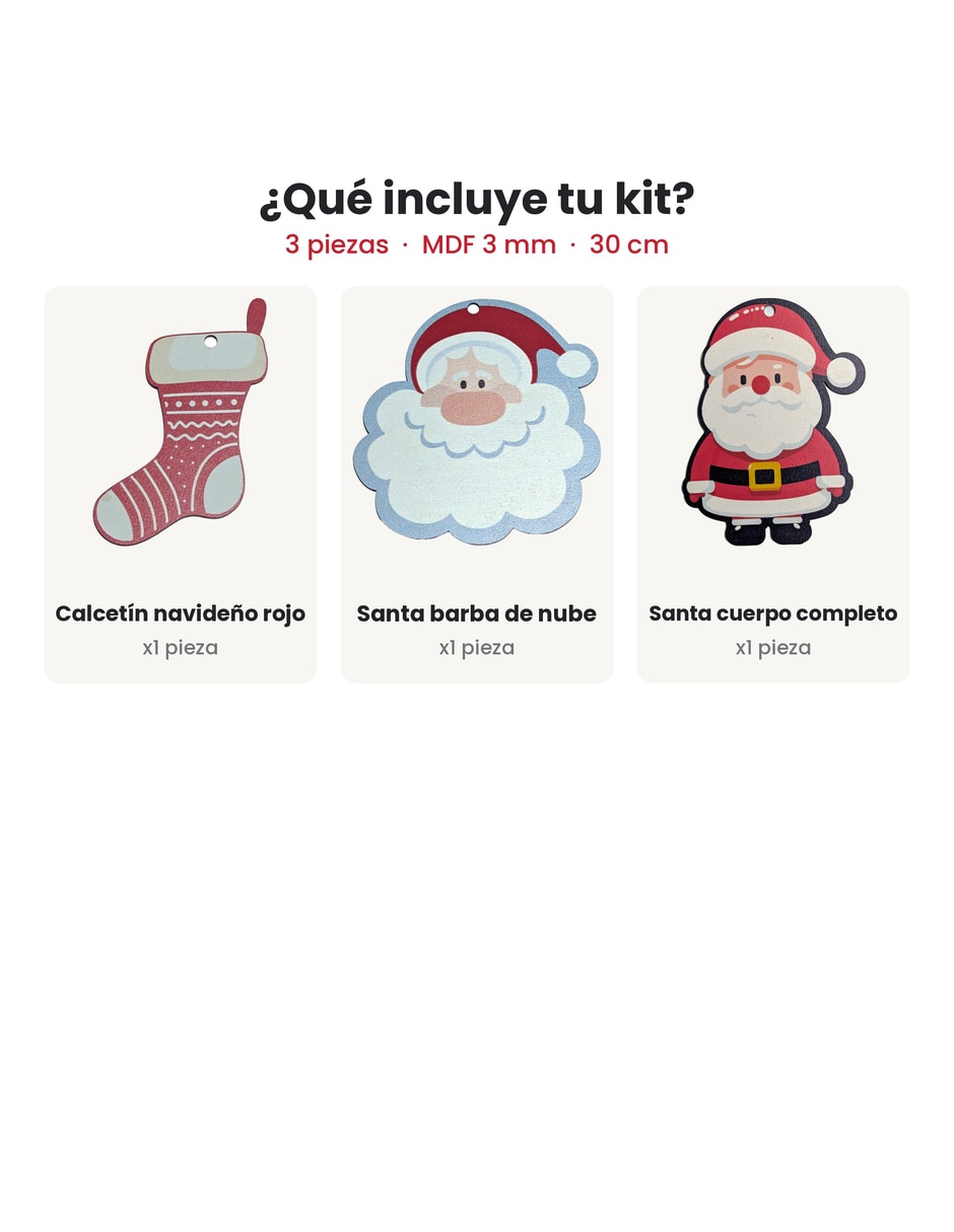 Kit de adornos navideños BOXIS de 3 piezas 5