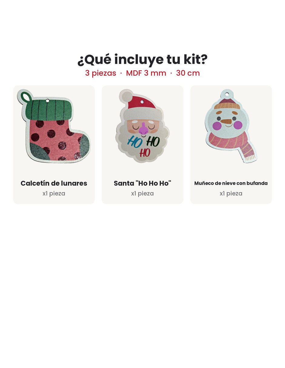 Kit de adornos navideños BOXIS de 3 piezas 5