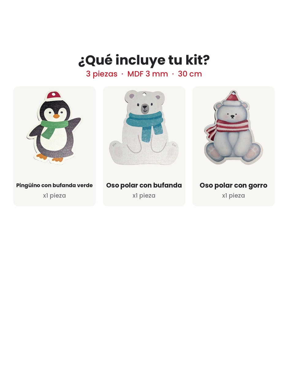 Kit de adornos navideños BOXIS de 3 piezas 3
