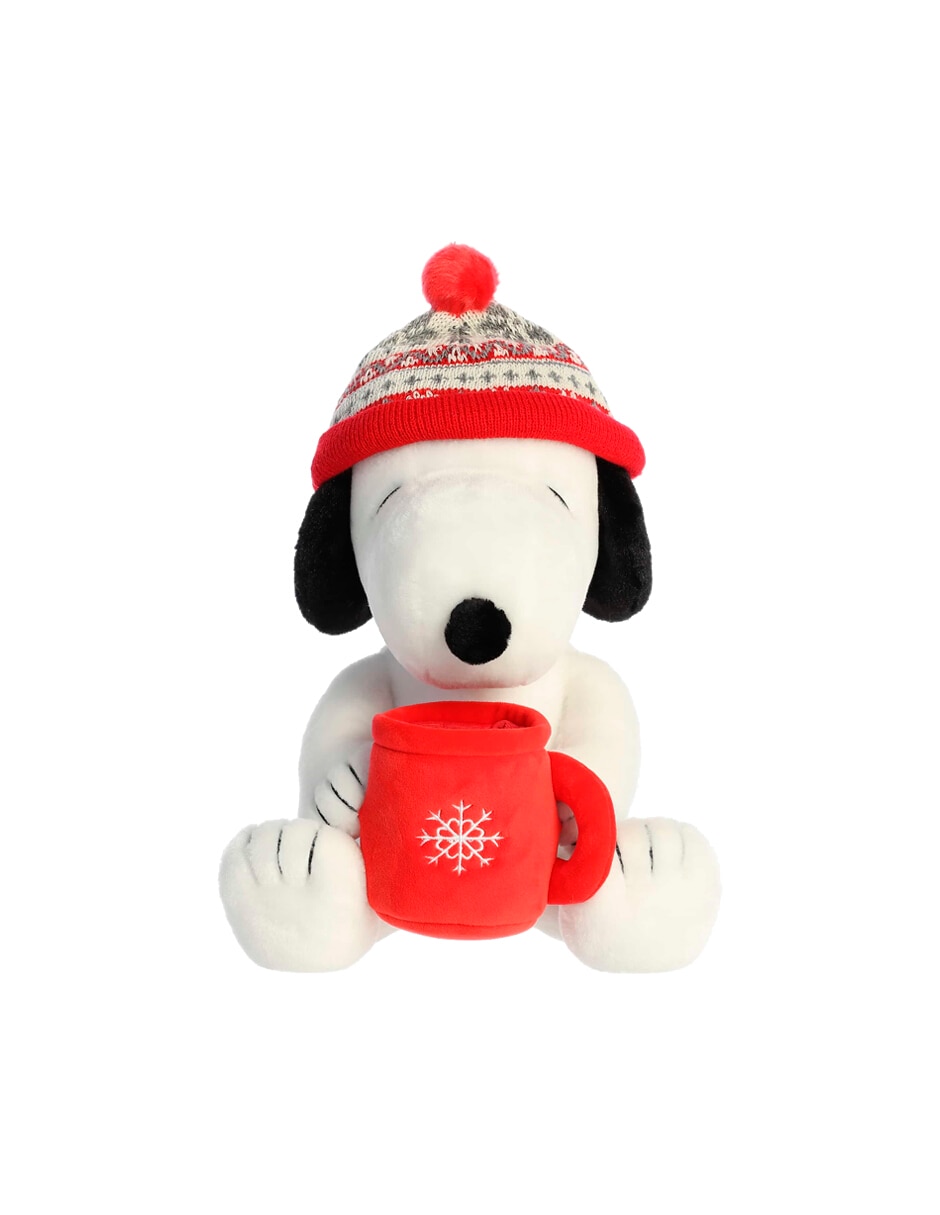 Peluche de Peanuts Perro Snoopy Con Gorro de Invierno y Taza No aplica de Peluche de Peanuts Perro Snoopy Con Gorro de Invierno y Taza No aplica de