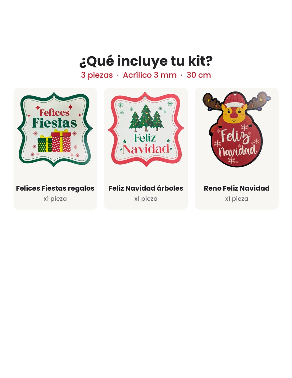 Kit de adornos navideños BOXIS de 3 piezas 2