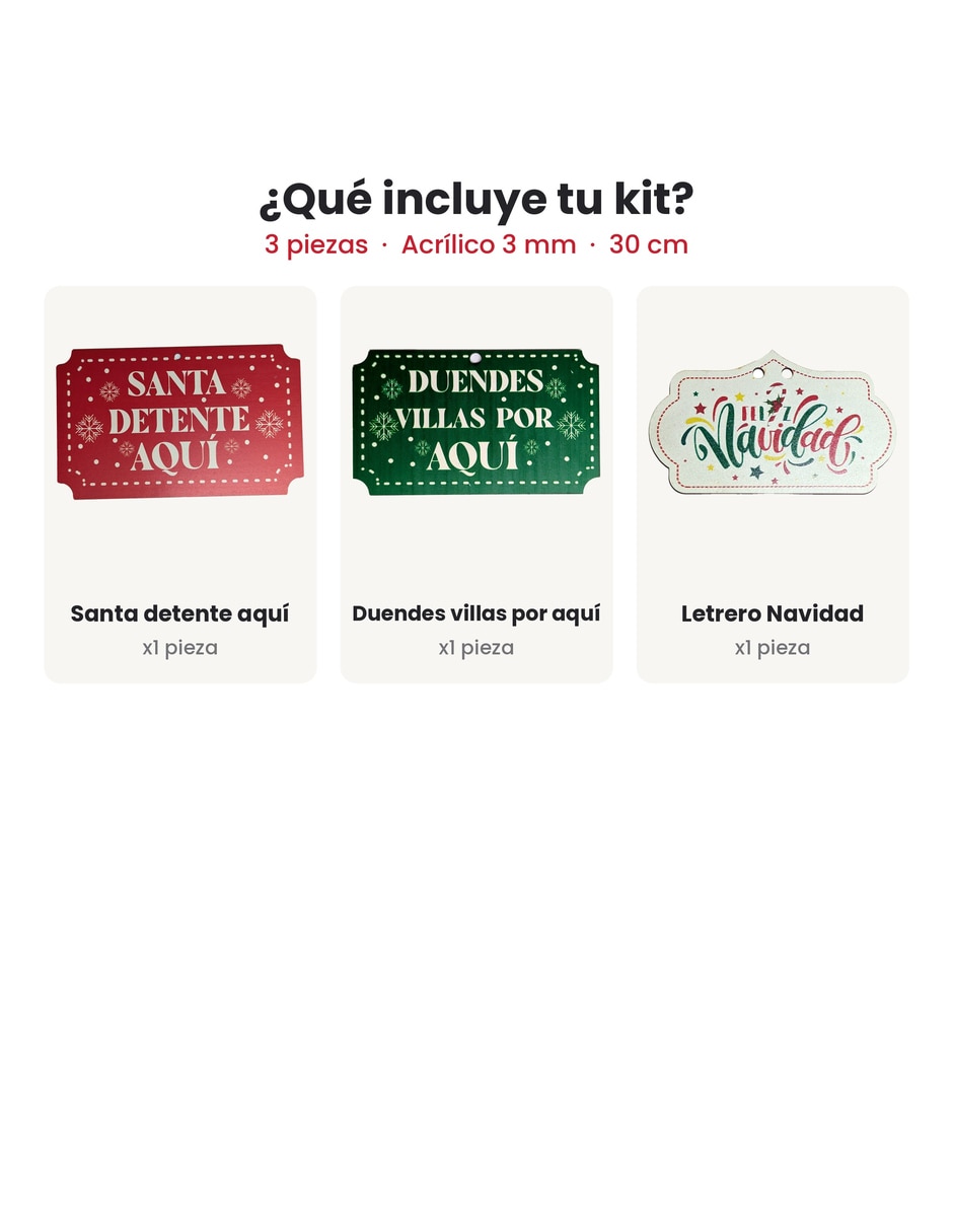 Kit de adornos navideños BOXIS de 3 piezas 2