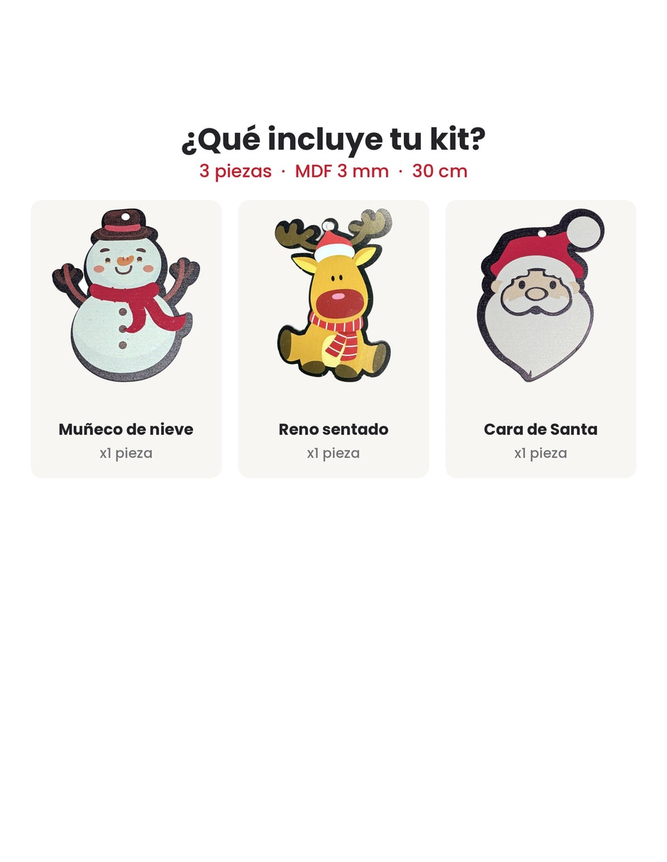 Kit de adornos navideños BOXIS de 3 piezas 2