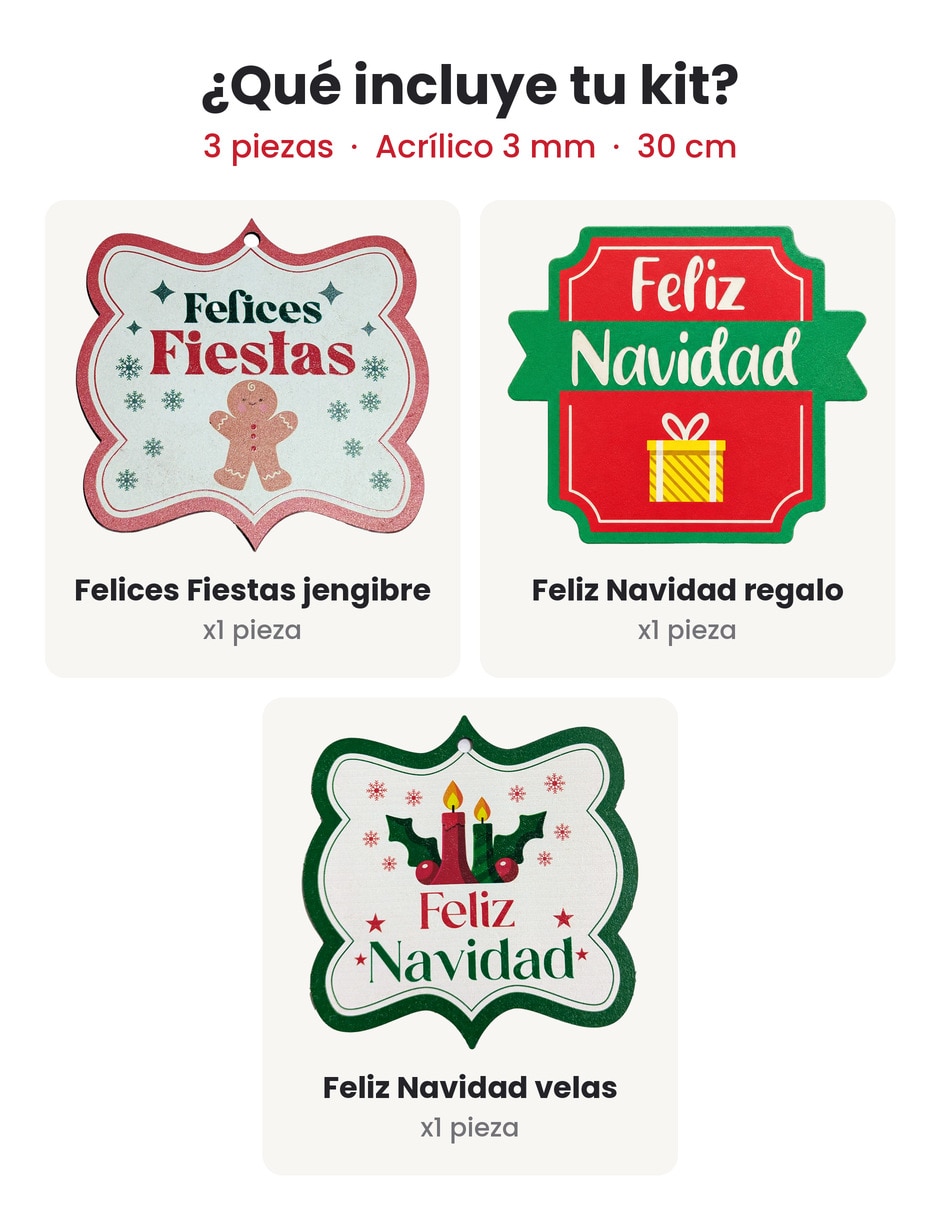 Kit de adornos navideños BOXIS de 3 piezas 4