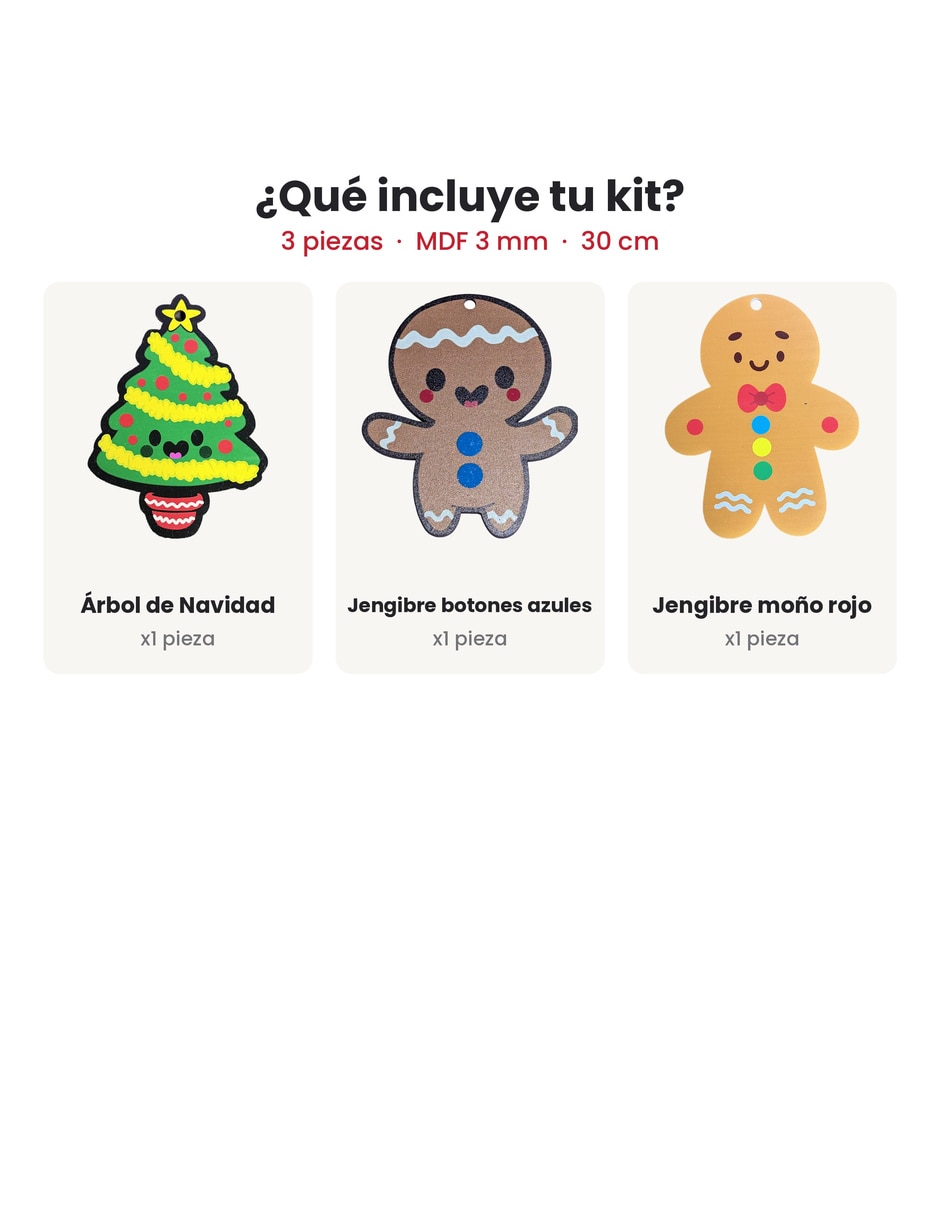 Kit de adornos navideños BOXIS de 3 piezas 2
