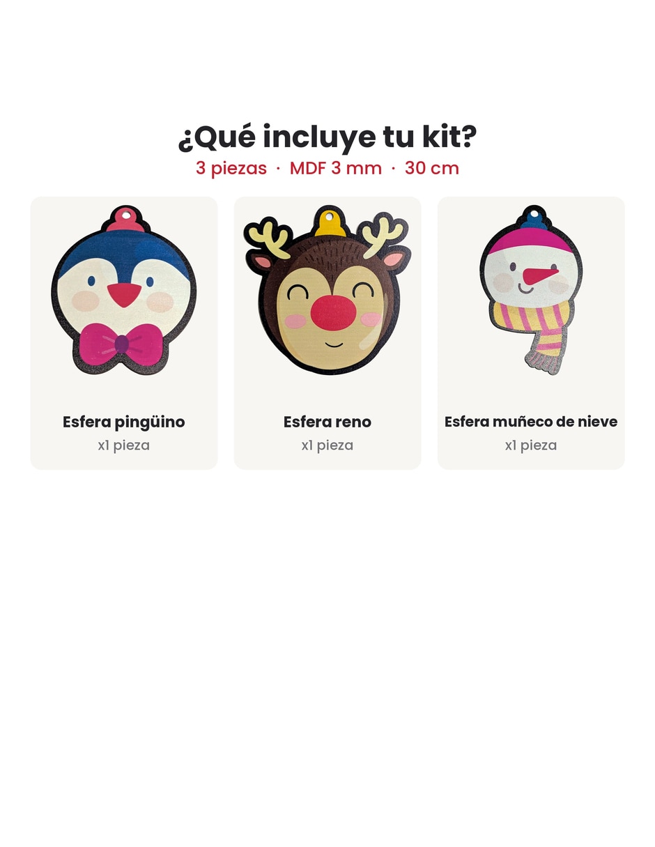 Kit de adornos navideños de 3 piezas 3