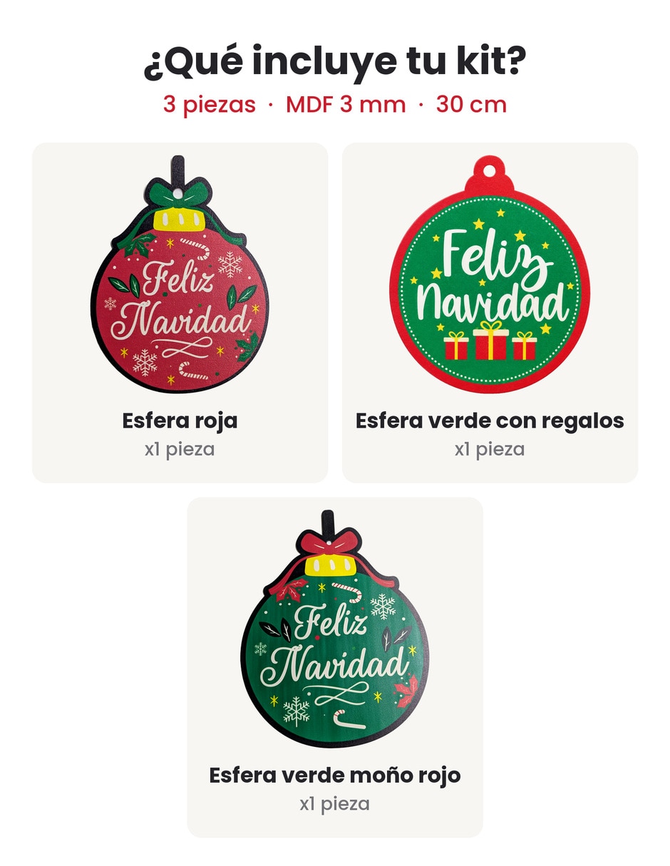Kit de adornos navideños de 3 piezas 3