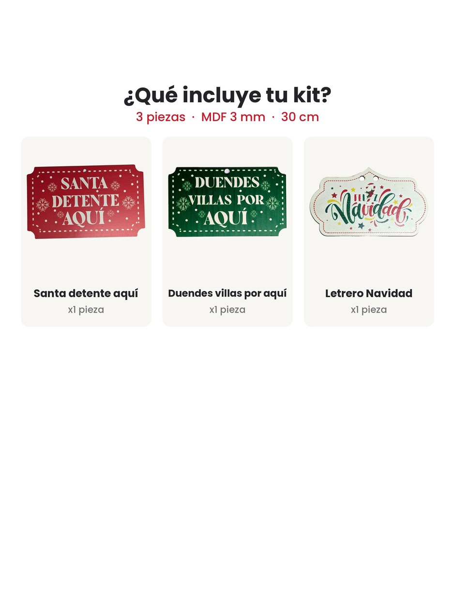 Kit de adornos navideños de 3 piezas 2
