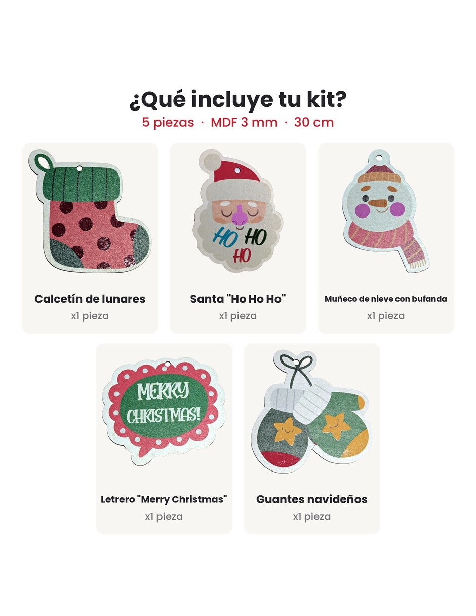Kit de adornos navideños de 5 piezas 4