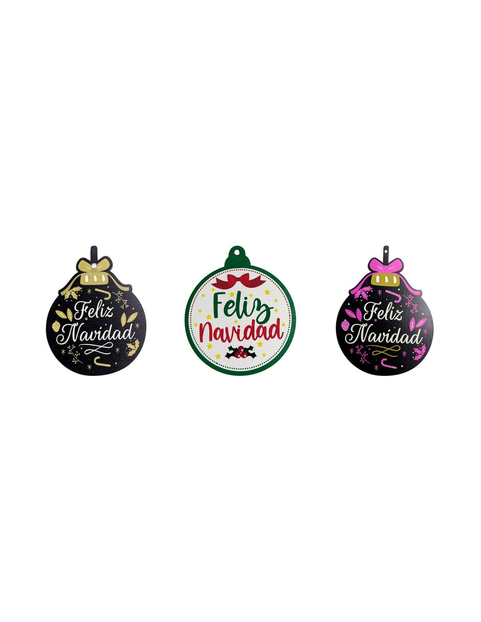Kit de adornos navideños de 3 piezas