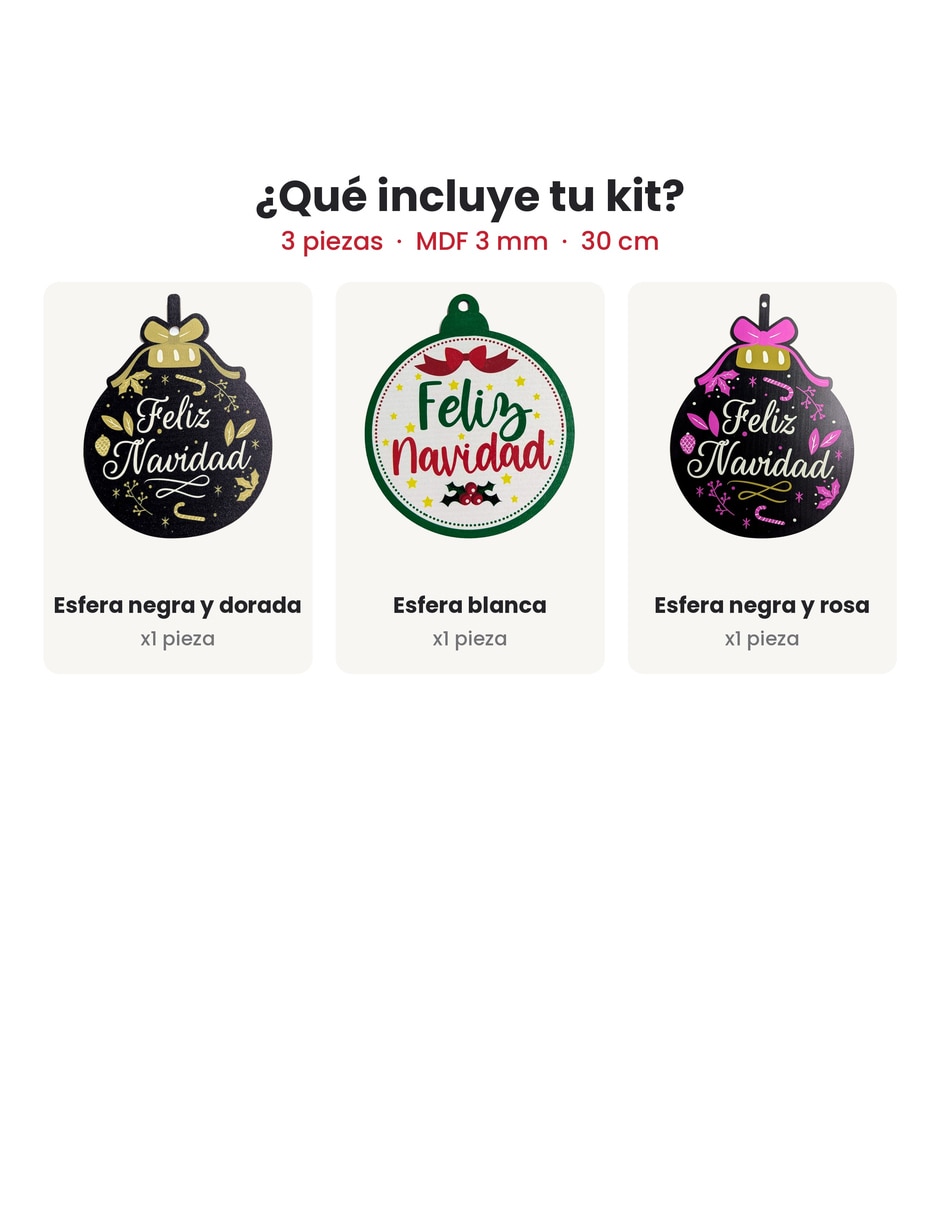 Kit de adornos navideños de 3 piezas 3