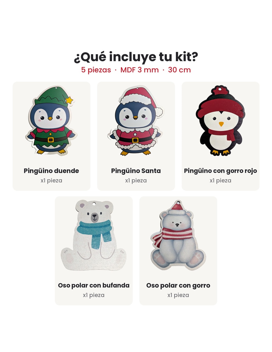 Kit de adornos navideños de 5 piezas 2