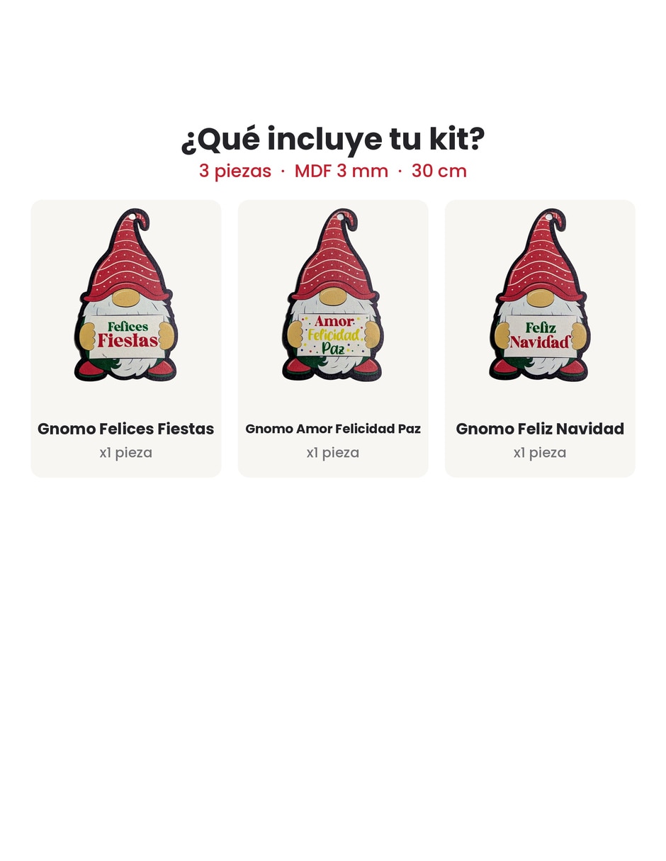 Kit de adornos navideños de 3 piezas 4
