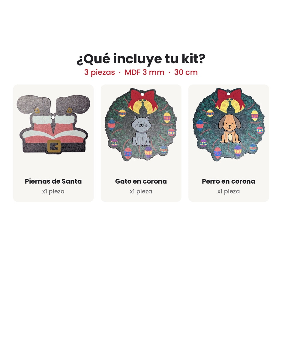 Kit de adornos navideños de 3 piezas 4