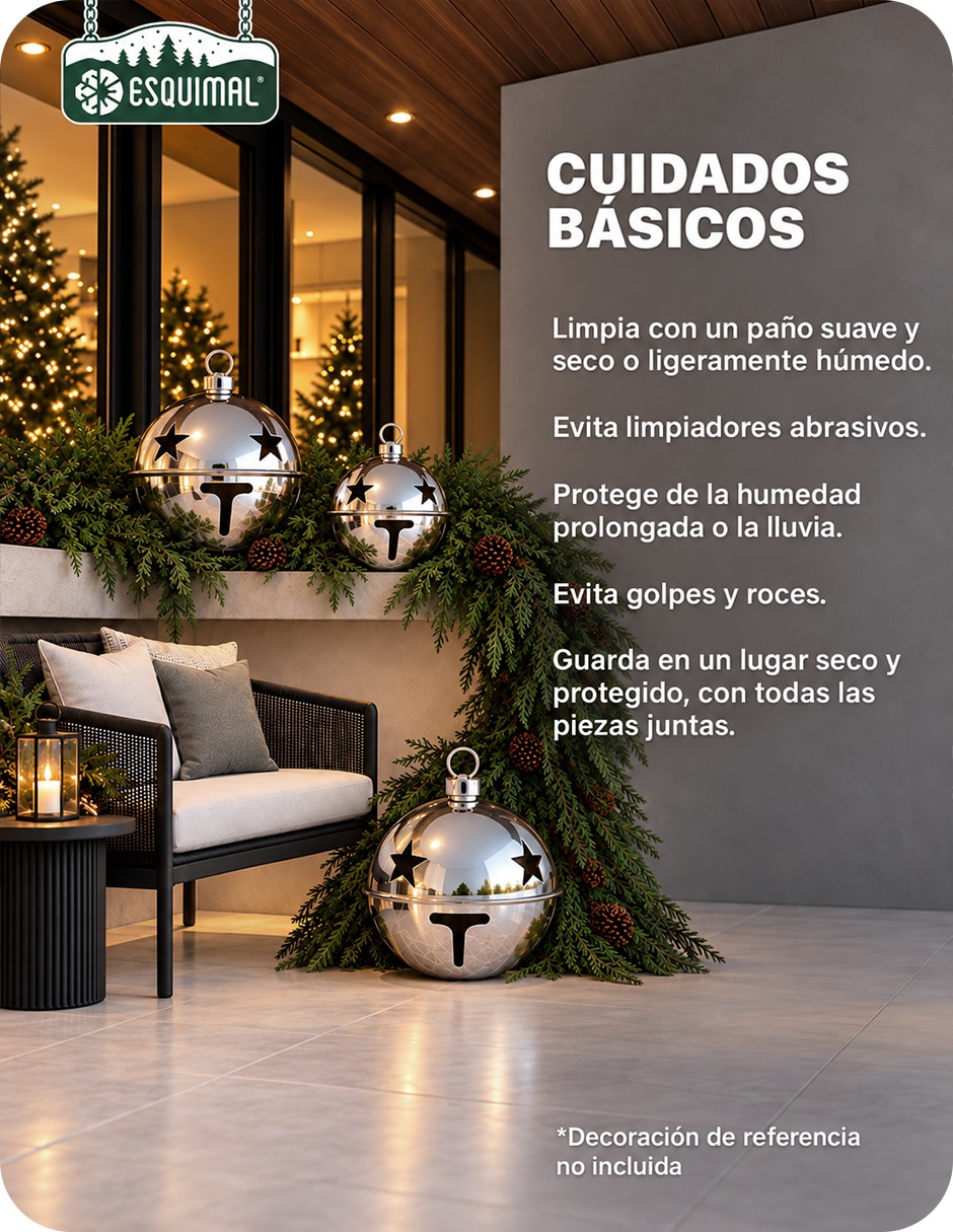 Adornos decorativos de cascabel navidad de hierro 2