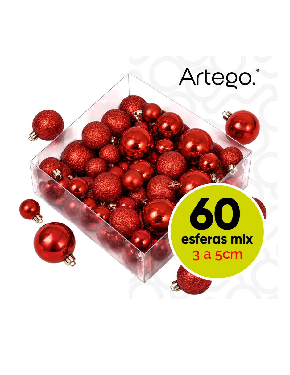 Esfera navideña 60 piezas línea mix60 gante