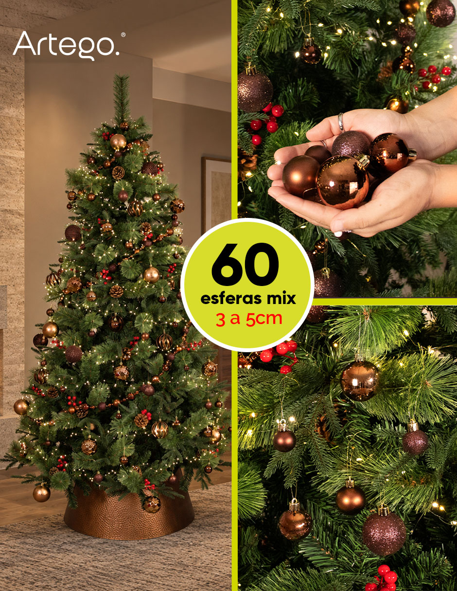 Esfera navideña 60 esferas línea mix60 ninove 3