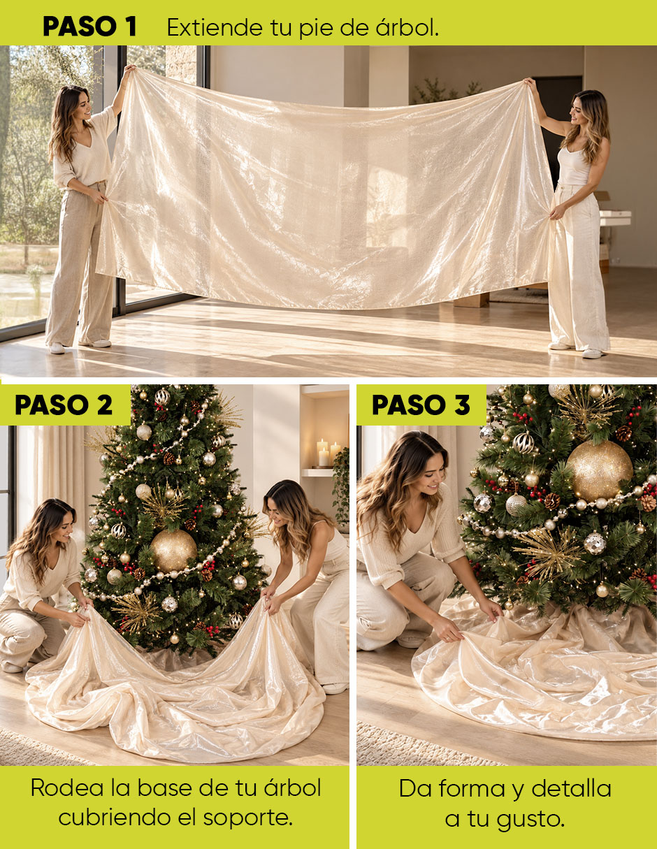 Pie de árbol christmas tree skirt solstice 5