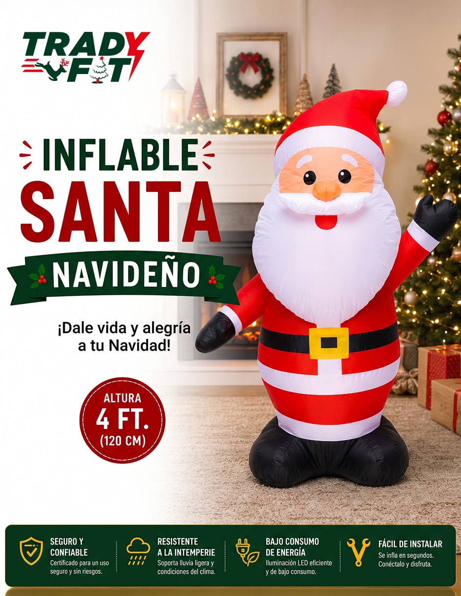 Inflable decorativo forma de santa claus 3