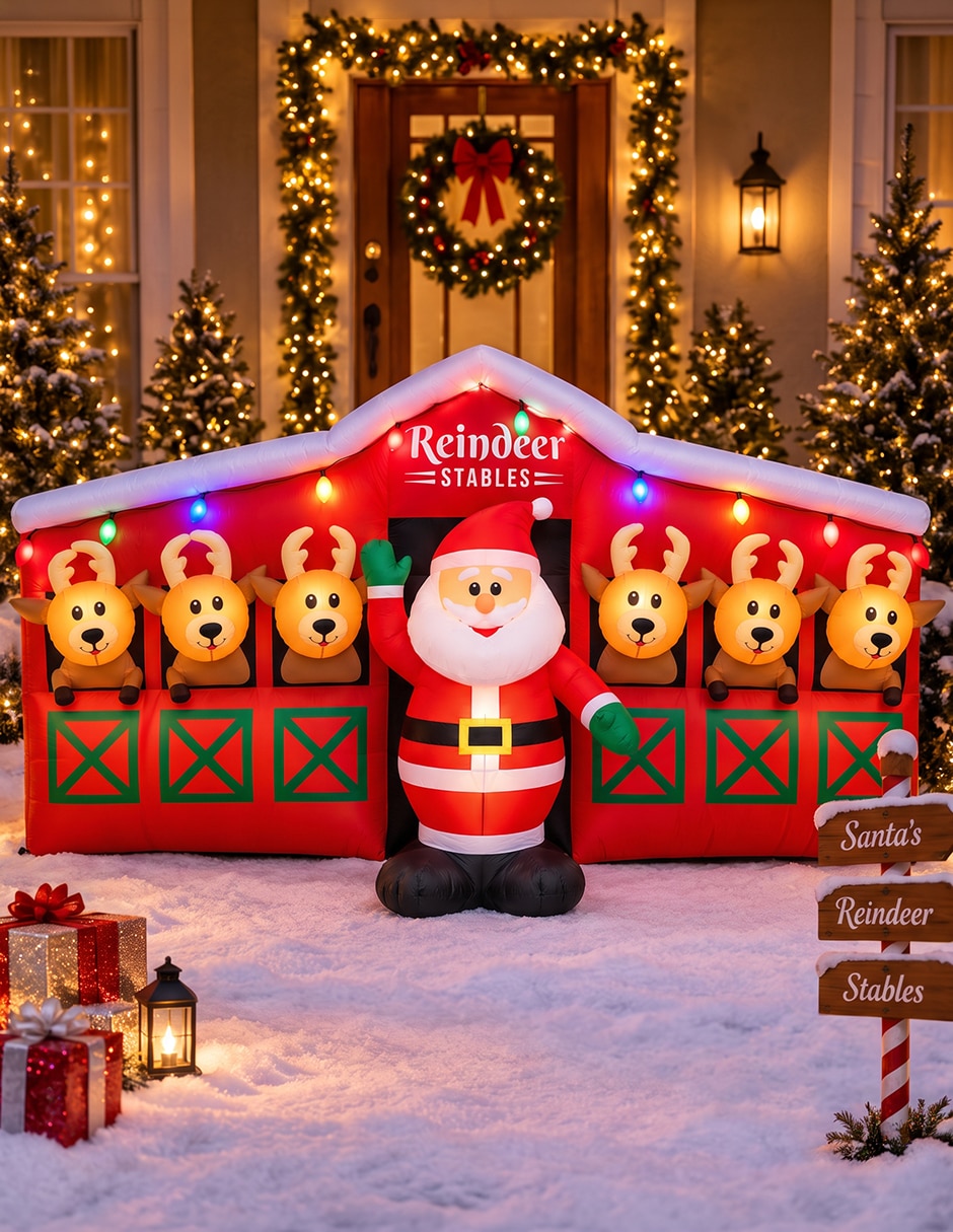Inflable decorativo forma de santa claus 2