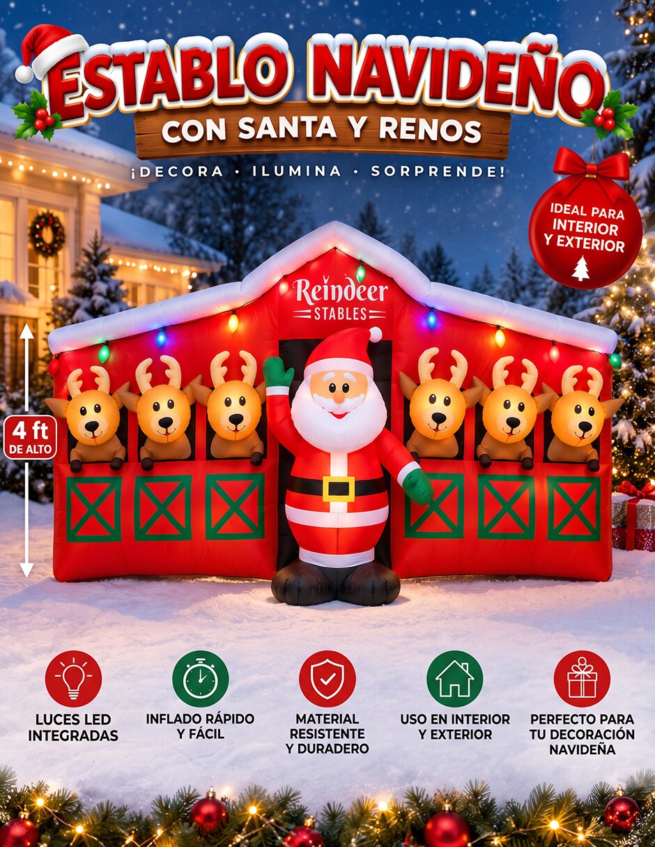 Inflable decorativo forma de santa claus 3