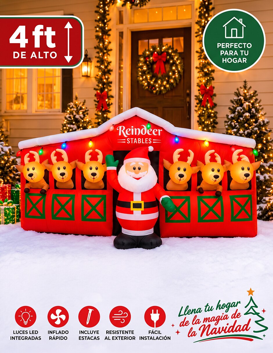 Inflable decorativo forma de santa claus 4