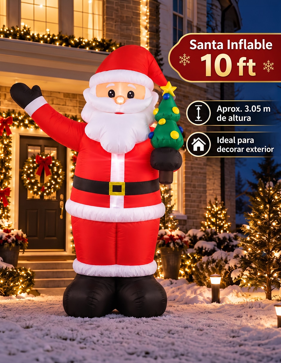 Inflable decorativo forma de santa claus 2