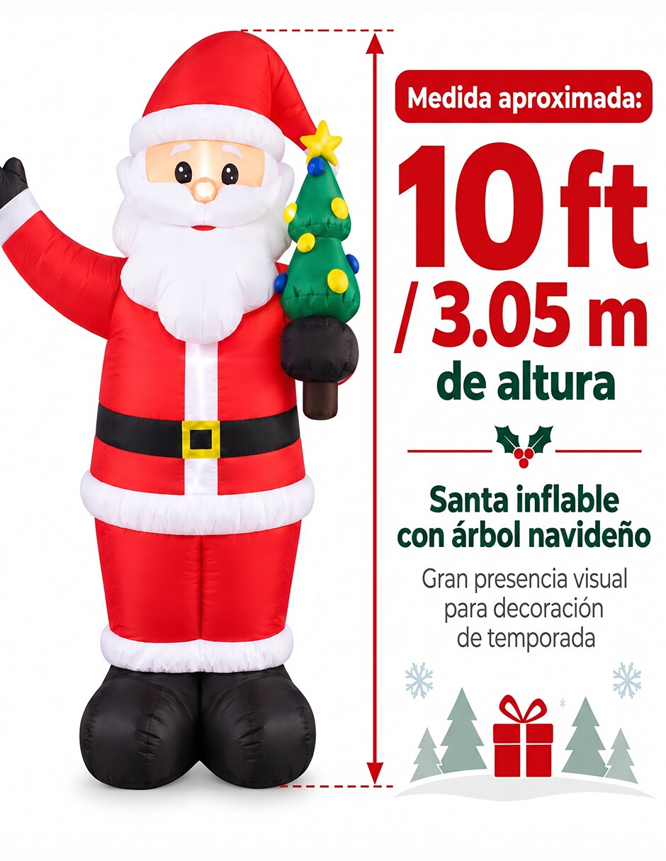 Inflable decorativo forma de santa claus 5