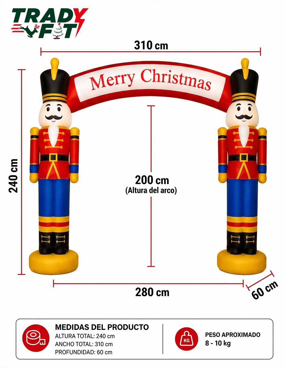 Inflable decorativo forma de cascanueces 7