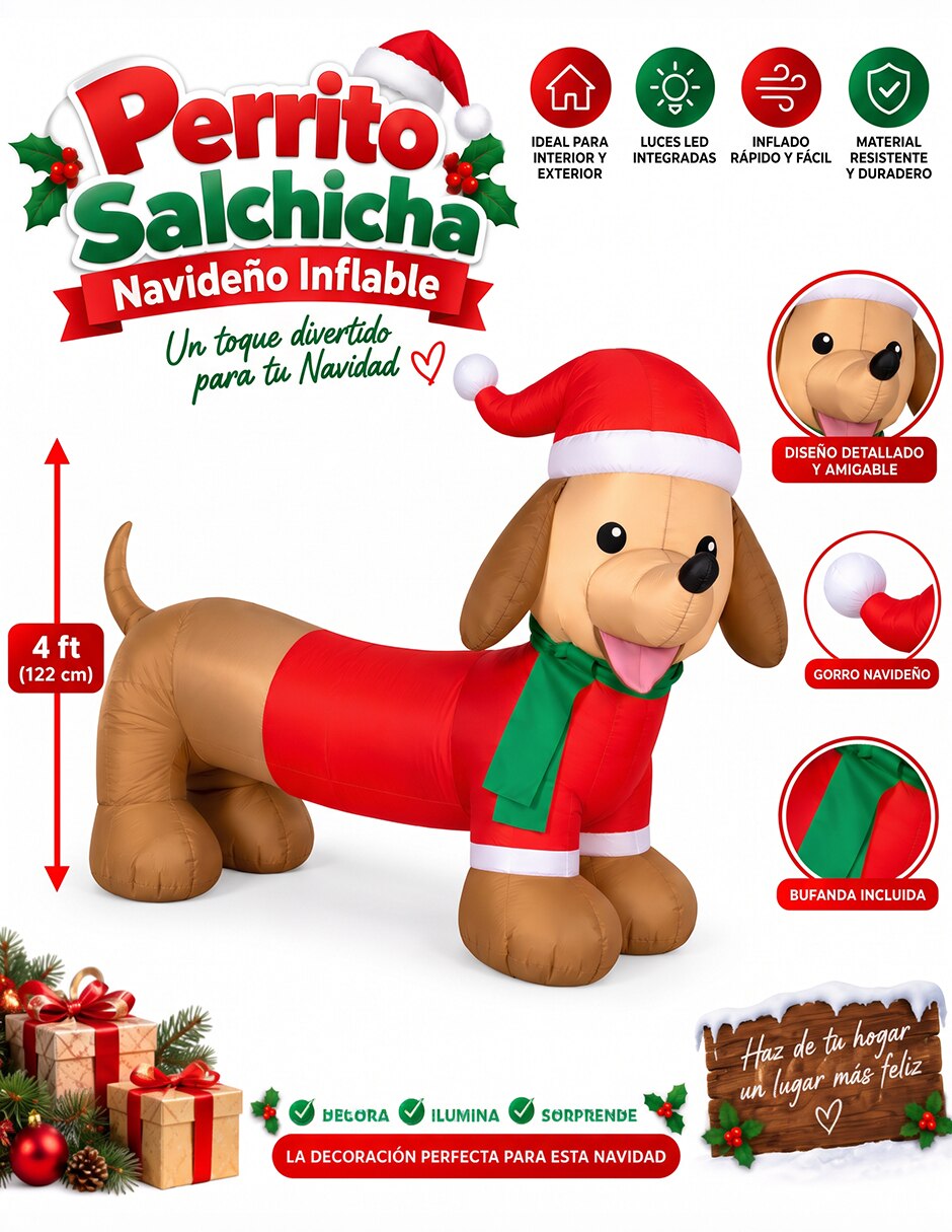 Inflable decorativo forma de perro 4