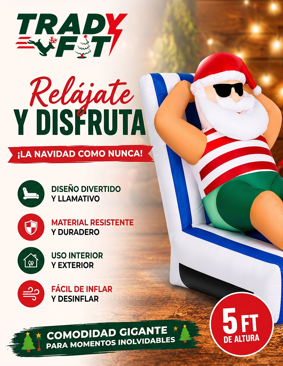 Inflable decorativo forma de santa claus 2
