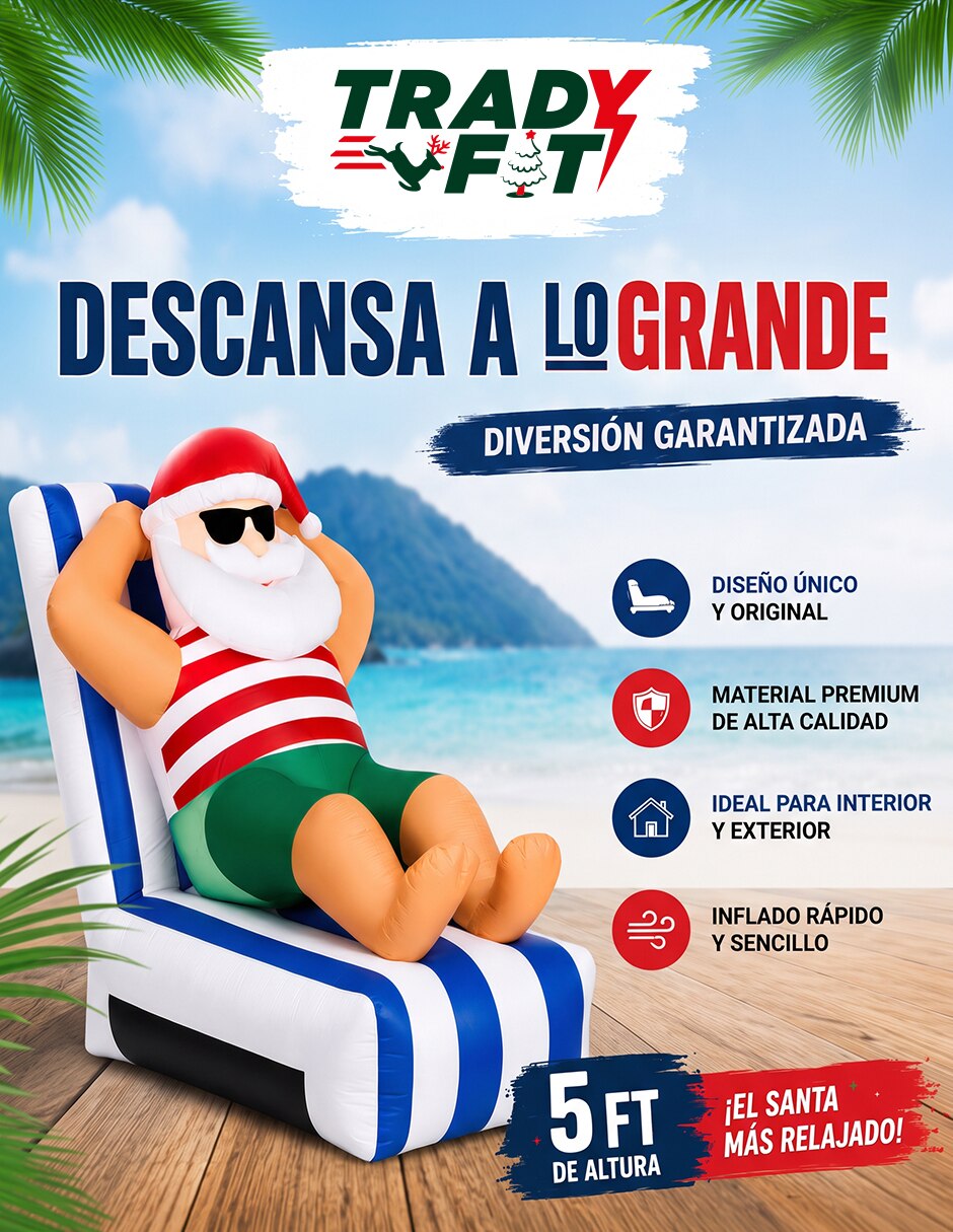 Inflable decorativo forma de santa claus 3