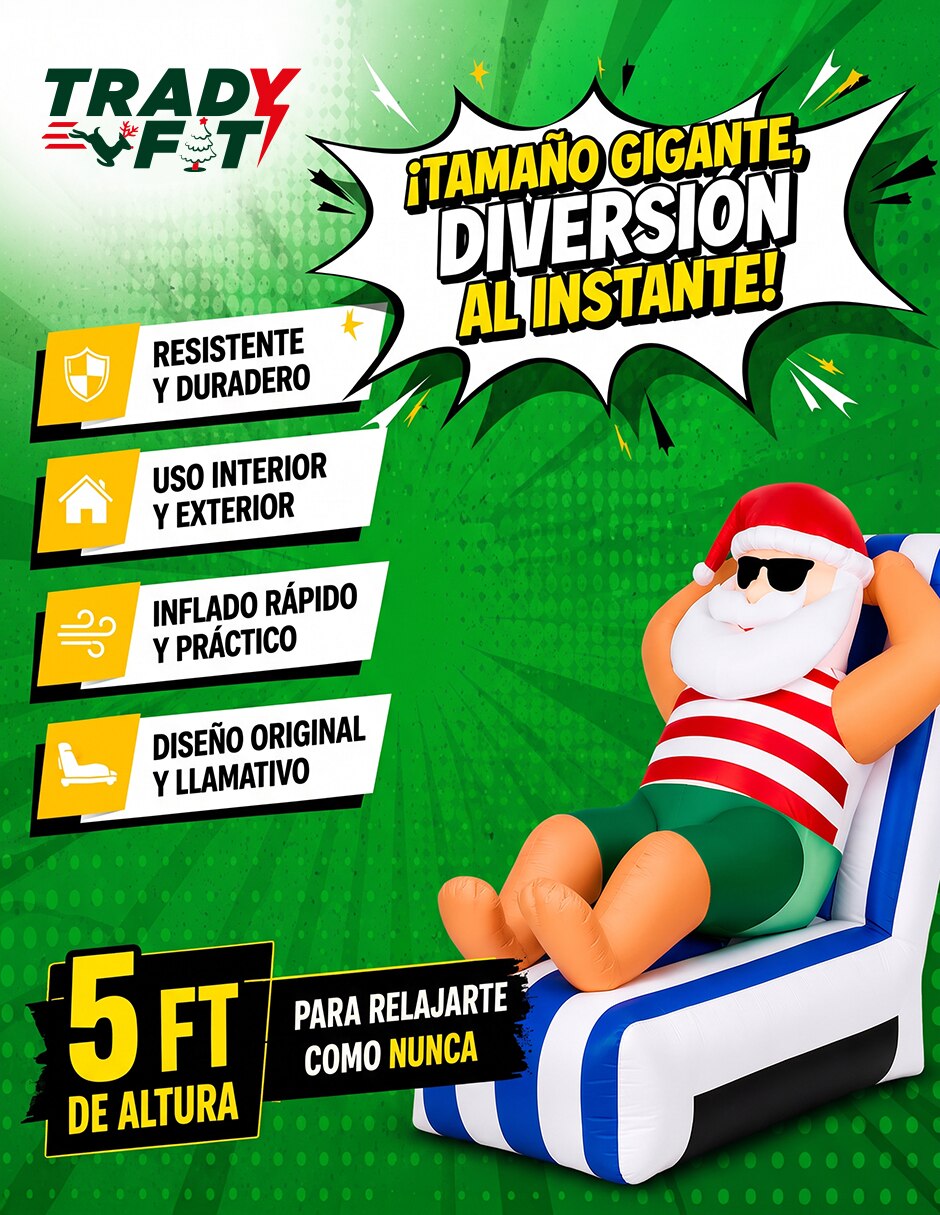 Inflable decorativo forma de santa claus 4
