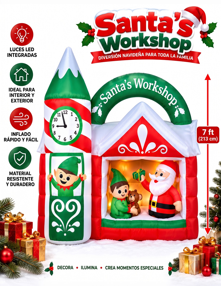 Inflable decorativo forma de santa claus 2