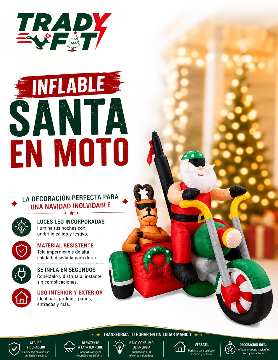 Inflable decorativo forma de santa claus 2