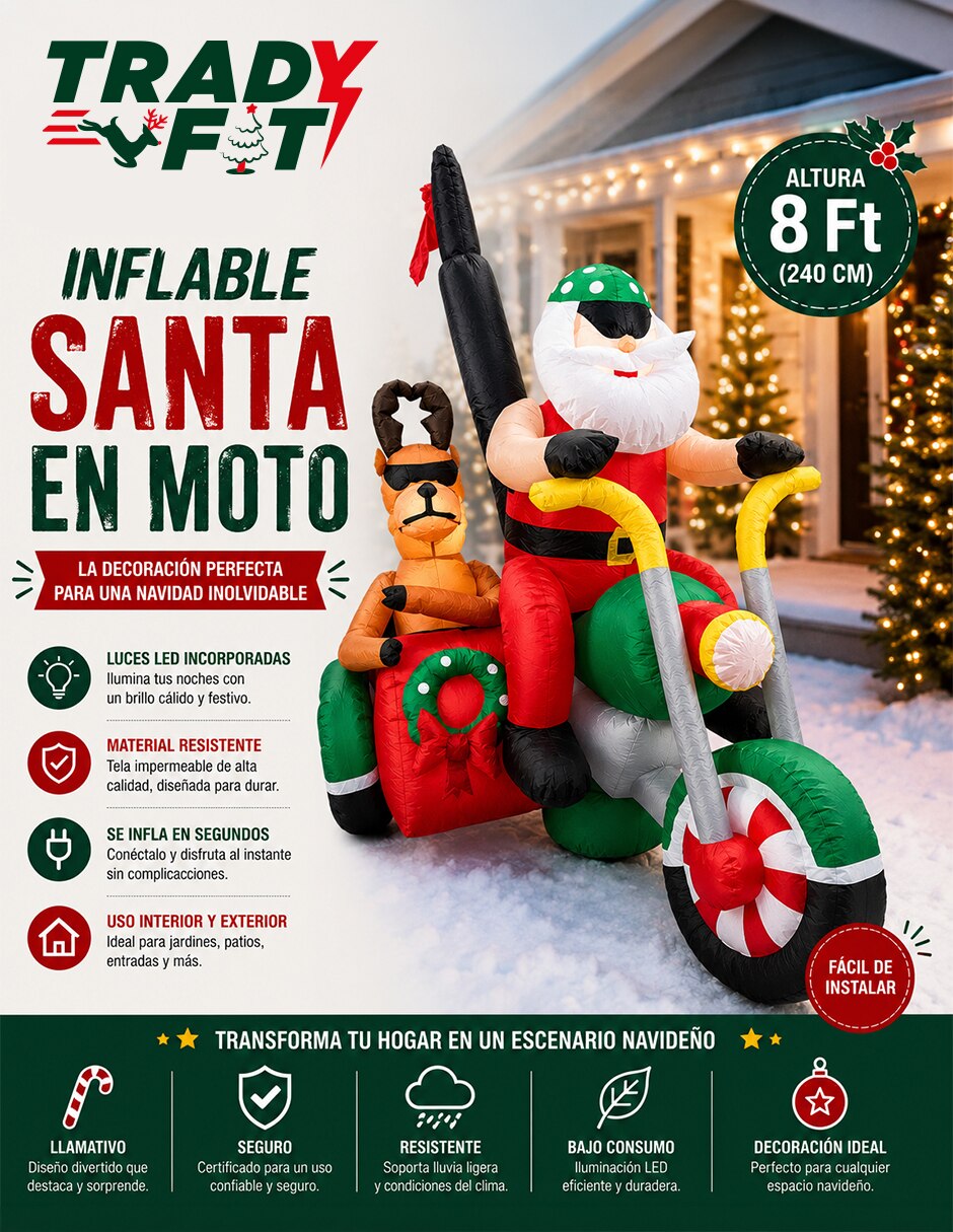 Inflable decorativo forma de santa claus 4