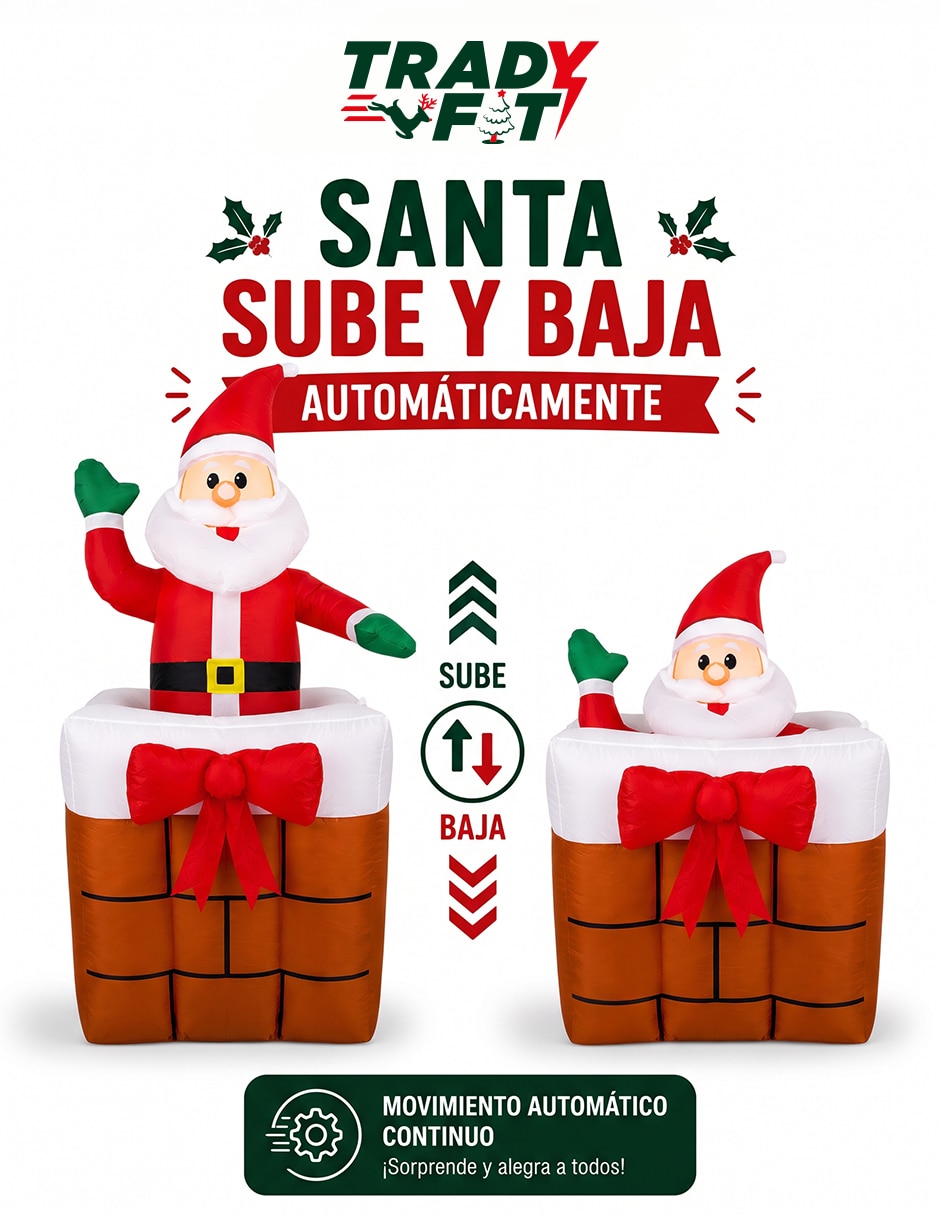 Inflable decorativo forma de santa claus 2