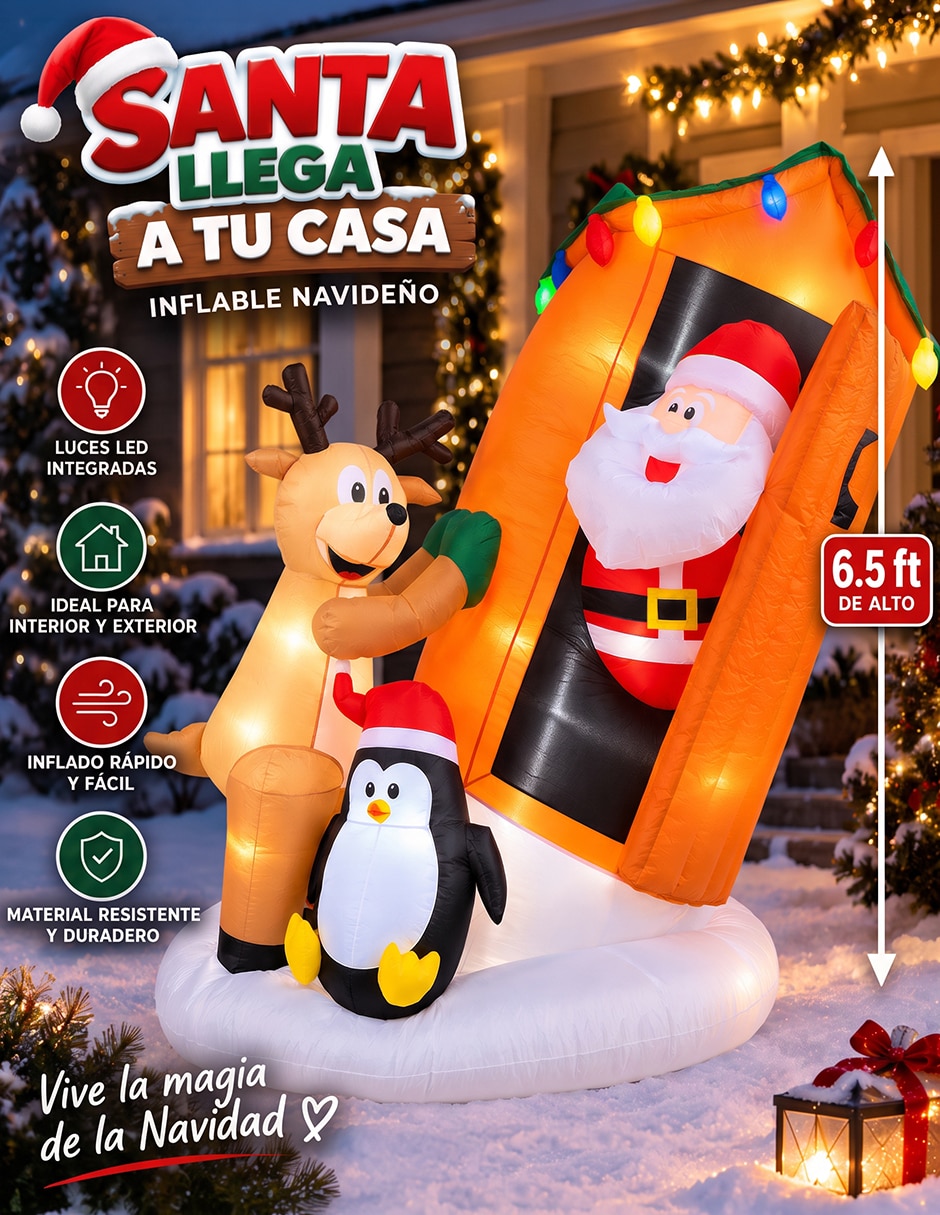 Inflable decorativo forma de santa claus 2