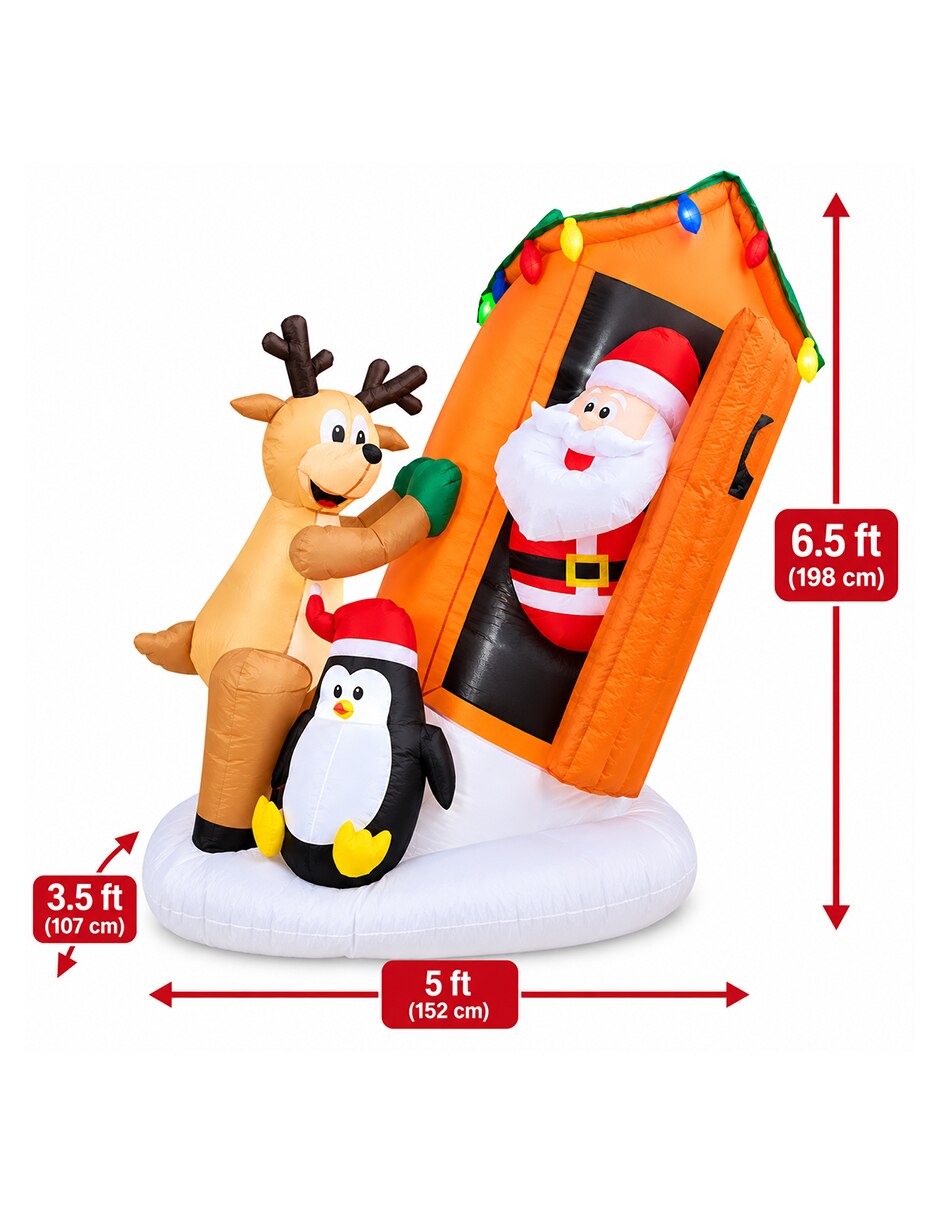 Inflable decorativo forma de santa claus 5