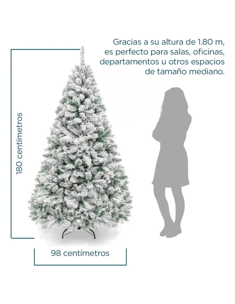 Árbol de navidad nevado de pvc 8